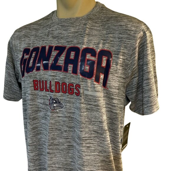 NEW Gonzaga University Bulldogs Gray Performance Crewneck Tee Shirt Mens L - Picture 3 of 6